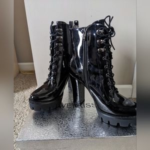 Wetkiss 4" Platform Combat Boots